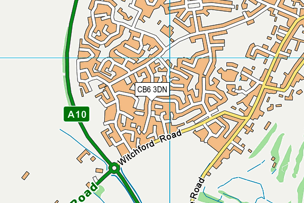 CB6 3DN map - OS VectorMap District (Ordnance Survey)