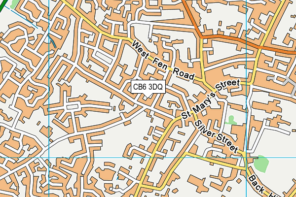 CB6 3DQ map - OS VectorMap District (Ordnance Survey)