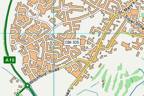 CB6 3DS map - OS VectorMap District (Ordnance Survey)