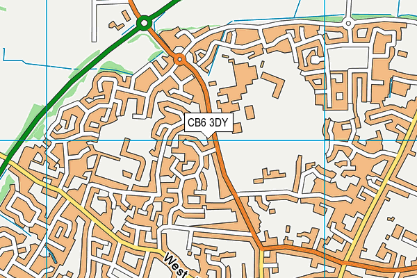 CB6 3DY map - OS VectorMap District (Ordnance Survey)