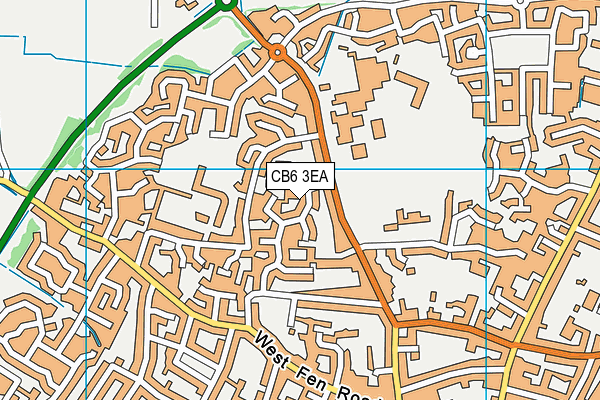 CB6 3EA map - OS VectorMap District (Ordnance Survey)