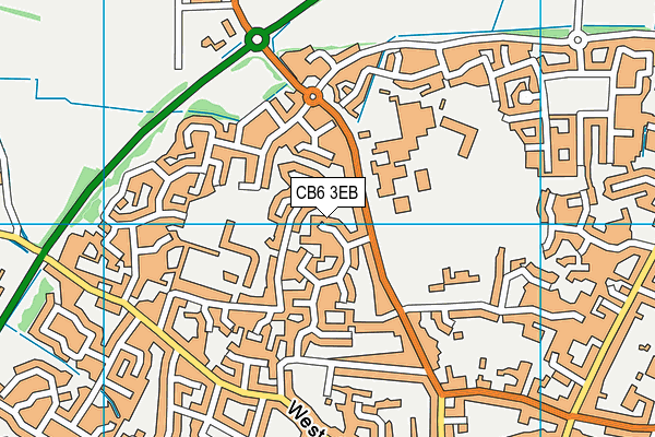 CB6 3EB map - OS VectorMap District (Ordnance Survey)