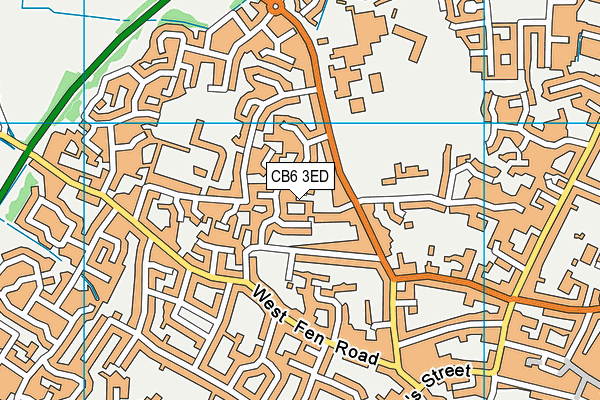 CB6 3ED map - OS VectorMap District (Ordnance Survey)