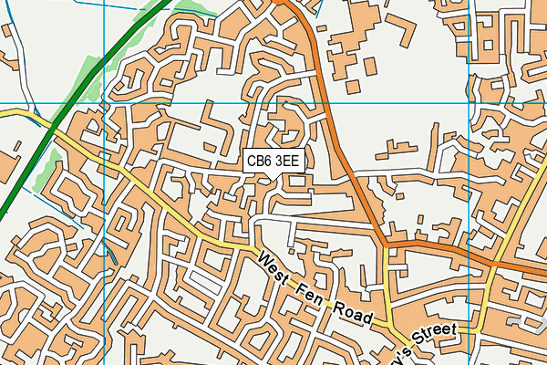 CB6 3EE map - OS VectorMap District (Ordnance Survey)