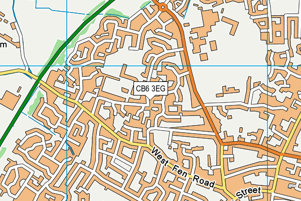 CB6 3EG map - OS VectorMap District (Ordnance Survey)