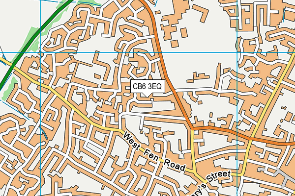 CB6 3EQ map - OS VectorMap District (Ordnance Survey)