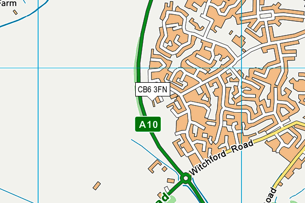CB6 3FN map - OS VectorMap District (Ordnance Survey)