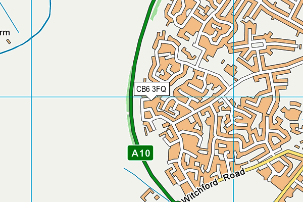 CB6 3FQ map - OS VectorMap District (Ordnance Survey)