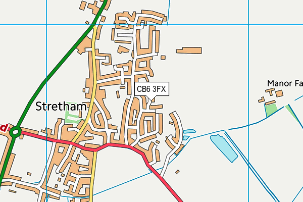 CB6 3FX map - OS VectorMap District (Ordnance Survey)