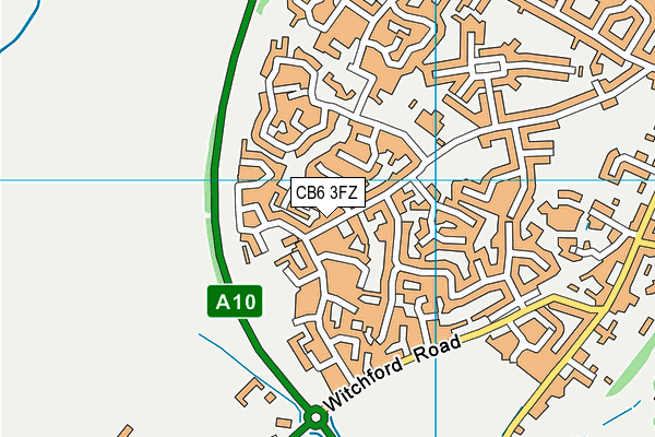 CB6 3FZ map - OS VectorMap District (Ordnance Survey)