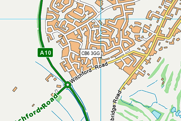 CB6 3GG map - OS VectorMap District (Ordnance Survey)