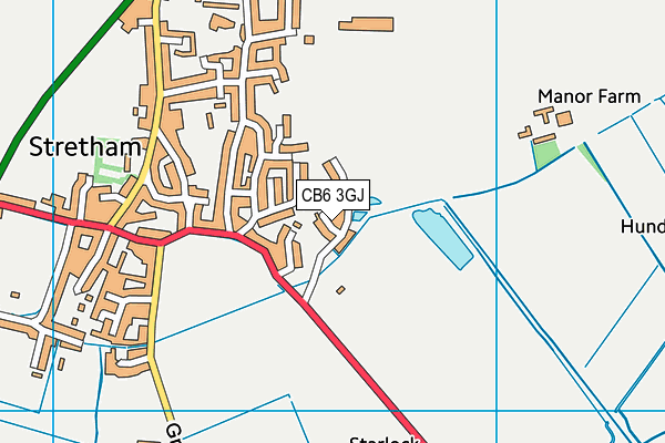 CB6 3GJ map - OS VectorMap District (Ordnance Survey)