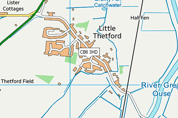 Little Thetford CofE Primary School map (CB6 3HD) - OS VectorMap District (Ordnance Survey)