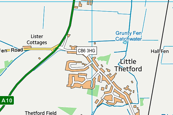 Little Thetford Recreation Ground map (CB6 3HG) - OS VectorMap District (Ordnance Survey)