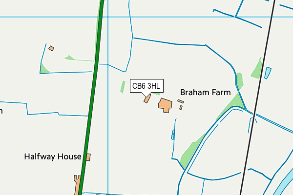 CB6 3HL map - OS VectorMap District (Ordnance Survey)