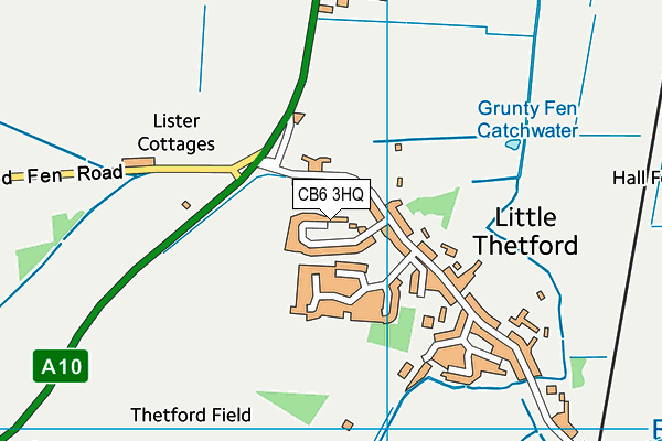 CB6 3HQ map - OS VectorMap District (Ordnance Survey)