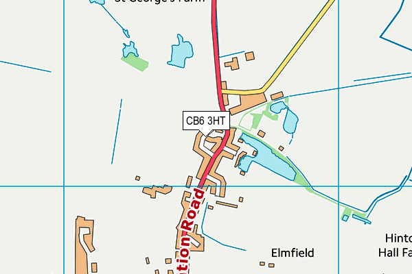 CB6 3HT map - OS VectorMap District (Ordnance Survey)