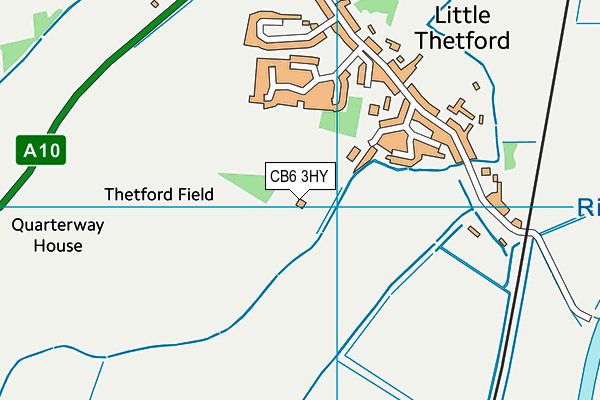 CB6 3HY map - OS VectorMap District (Ordnance Survey)