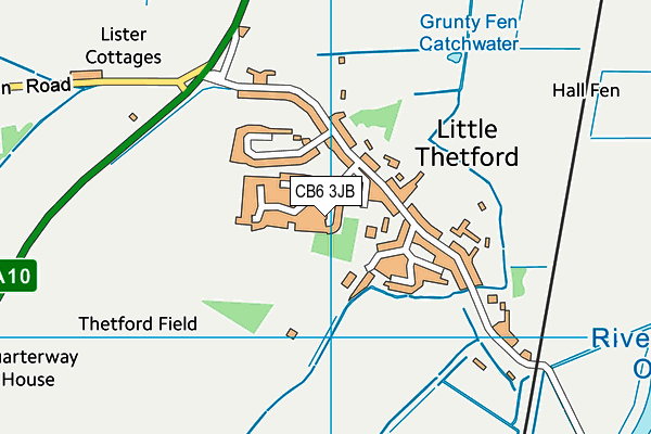 CB6 3JB map - OS VectorMap District (Ordnance Survey)