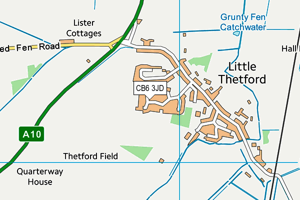 CB6 3JD map - OS VectorMap District (Ordnance Survey)