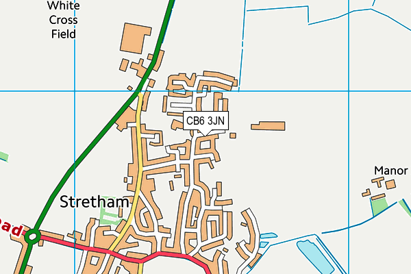 Stretham Community Primary School map (CB6 3JN) - OS VectorMap District (Ordnance Survey)