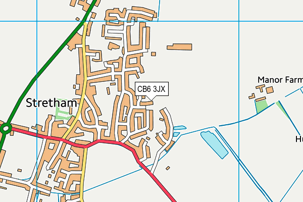 CB6 3JX map - OS VectorMap District (Ordnance Survey)