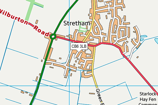 CB6 3LB map - OS VectorMap District (Ordnance Survey)