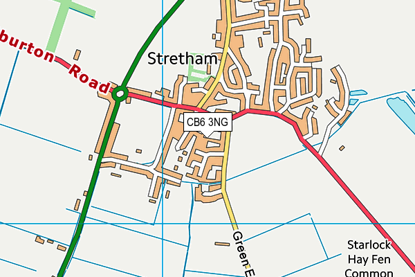 CB6 3NG map - OS VectorMap District (Ordnance Survey)