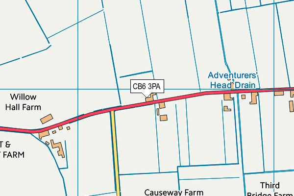 CB6 3PA map - OS VectorMap District (Ordnance Survey)