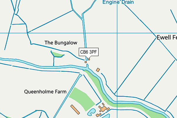 CB6 3PF map - OS VectorMap District (Ordnance Survey)