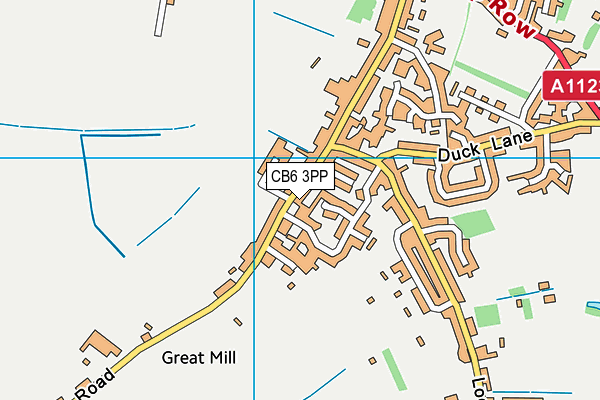 CB6 3PP map - OS VectorMap District (Ordnance Survey)