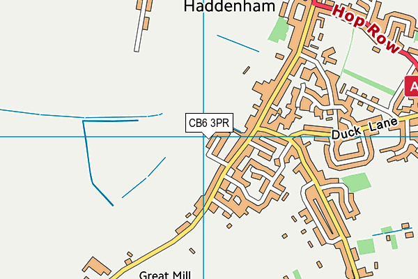 CB6 3PR map - OS VectorMap District (Ordnance Survey)