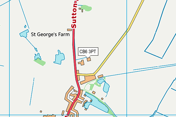 CB6 3PT map - OS VectorMap District (Ordnance Survey)