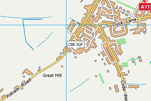 CB6 3QF map - OS VectorMap District (Ordnance Survey)