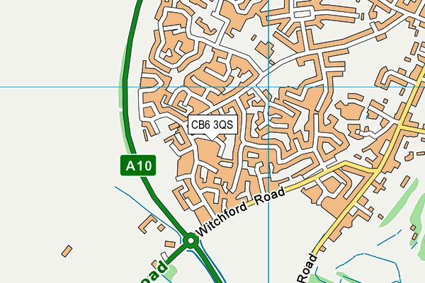 CB6 3QS map - OS VectorMap District (Ordnance Survey)