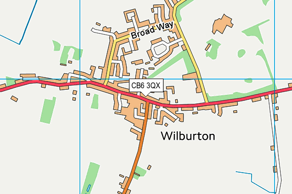 CB6 3QX map - OS VectorMap District (Ordnance Survey)