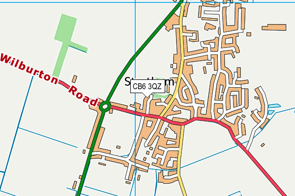 CB6 3QZ map - OS VectorMap District (Ordnance Survey)