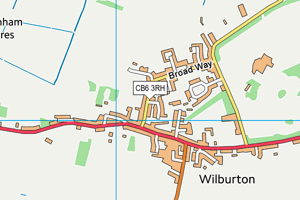 CB6 3RH map - OS VectorMap District (Ordnance Survey)