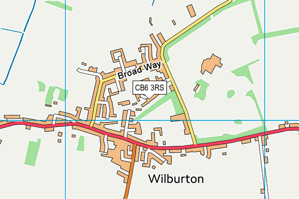 CB6 3RS map - OS VectorMap District (Ordnance Survey)