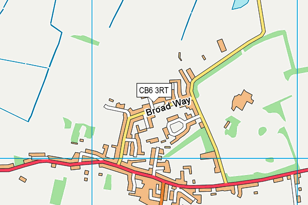CB6 3RT map - OS VectorMap District (Ordnance Survey)