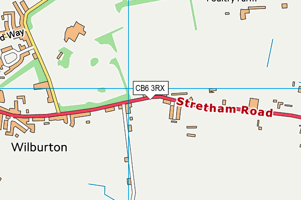 CB6 3RX map - OS VectorMap District (Ordnance Survey)