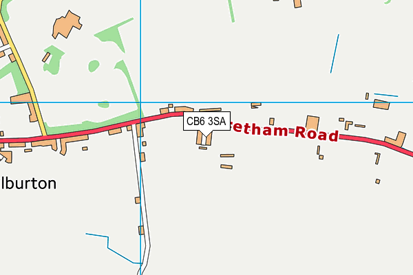 CB6 3SA map - OS VectorMap District (Ordnance Survey)