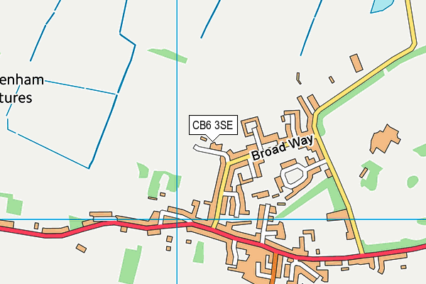CB6 3SE map - OS VectorMap District (Ordnance Survey)