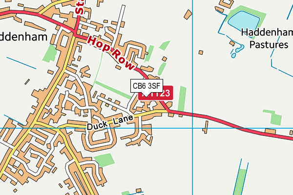 CB6 3SF map - OS VectorMap District (Ordnance Survey)