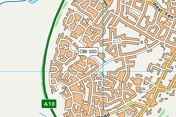 CB6 3SG map - OS VectorMap District (Ordnance Survey)