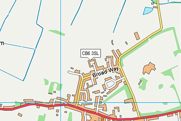 CB6 3SL map - OS VectorMap District (Ordnance Survey)