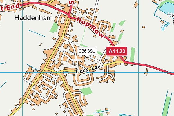 CB6 3SU map - OS VectorMap District (Ordnance Survey)