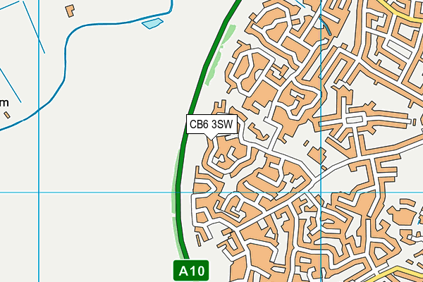 CB6 3SW map - OS VectorMap District (Ordnance Survey)