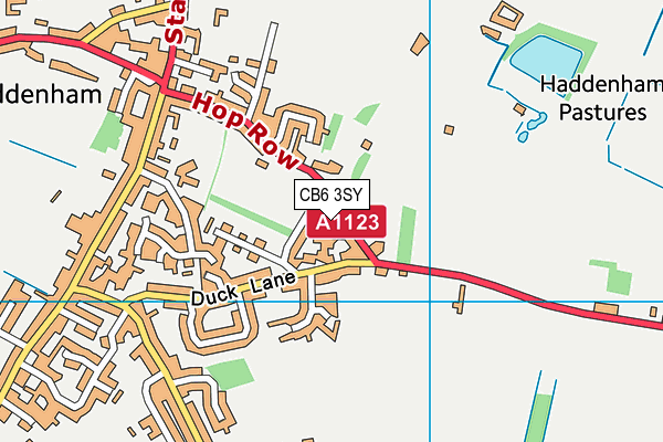 CB6 3SY map - OS VectorMap District (Ordnance Survey)