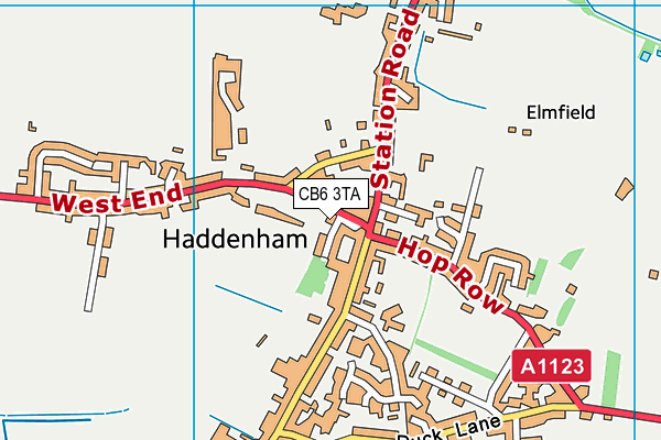 CB6 3TA map - OS VectorMap District (Ordnance Survey)